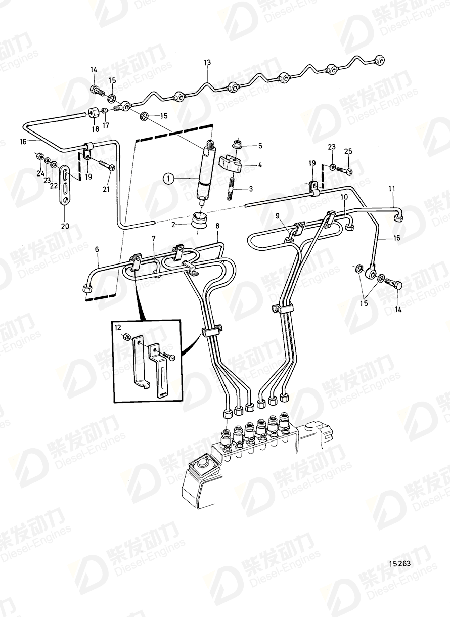 VOLVO Injector, exch 3803280 Drawing